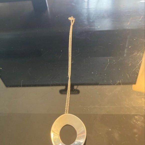 RARE, LIKE NEW  Stunning Tiffany & Co. Sterling Silver Frank Gehry Oval Necklace - Picture 3 of 5